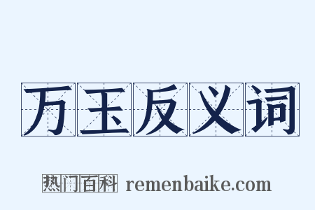 万玉反义词是什么意思的图片